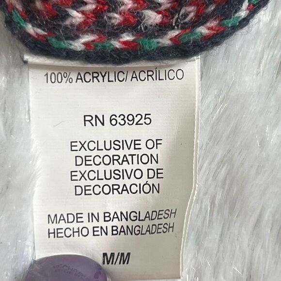 Designer Originals Studio JoyChristmas Black Embroidered Knit Vest Size XL - Picture 5 of 5